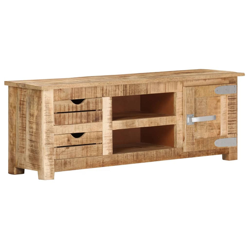 TV-Schrank 110x30x40 cm Raues Mangoholz