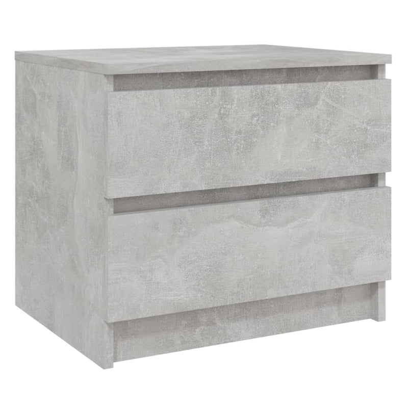 Nachttische 2 Stk. Betongrau 50x39x43,5 cm Spanplatte