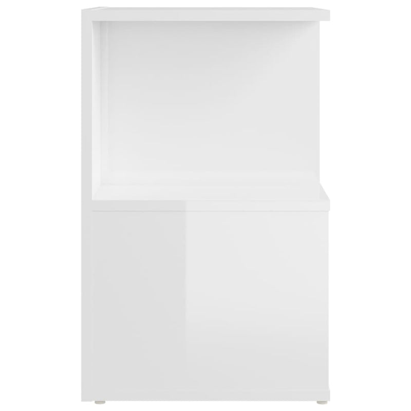 Nachttisch Hochglanz-Weiß 35x35x55 cm Spanplatte