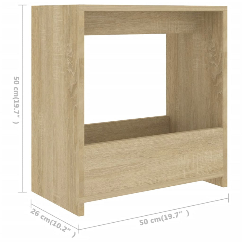 Beistelltisch Sonoma-Eiche 50x26x50 cm Holzwerkstoff