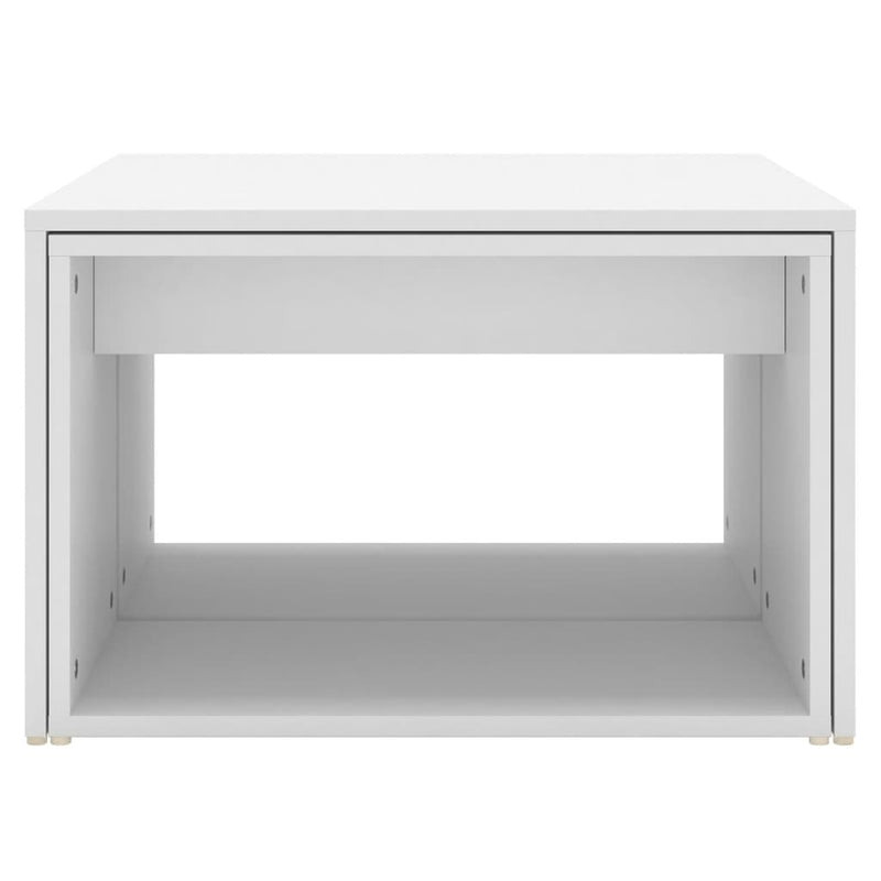 3-tlg. Satztisch-Set Weiß 60x60x38 cm Holzwerkstoff