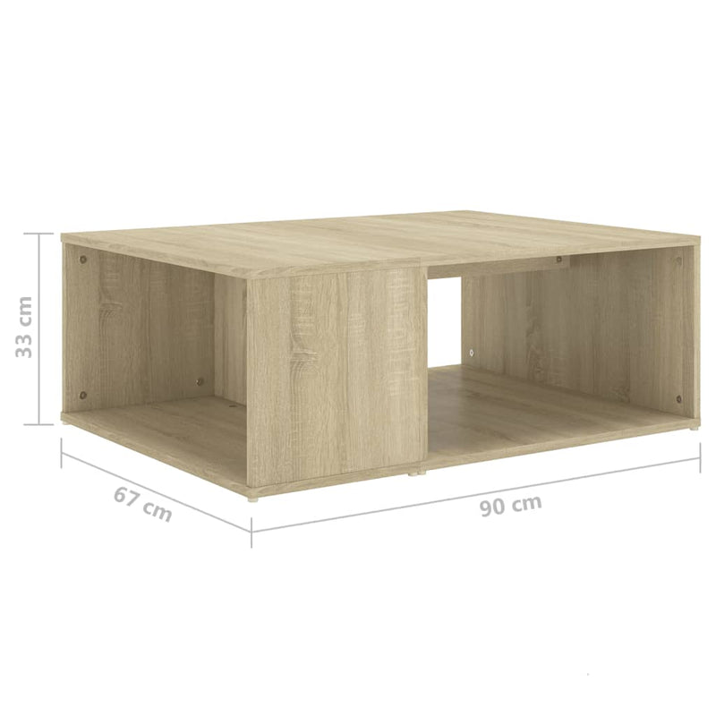 Couchtisch Sonoma-Eiche 90x67x33 cm Holzwerkstoff