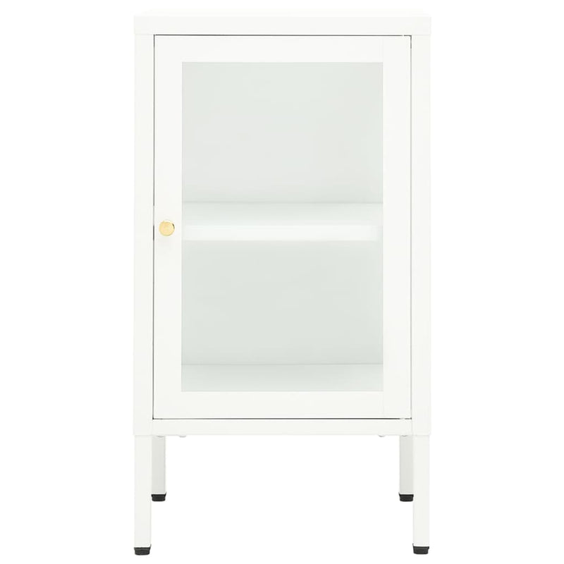 Sideboard 38x35x70 cm Metall und Glas