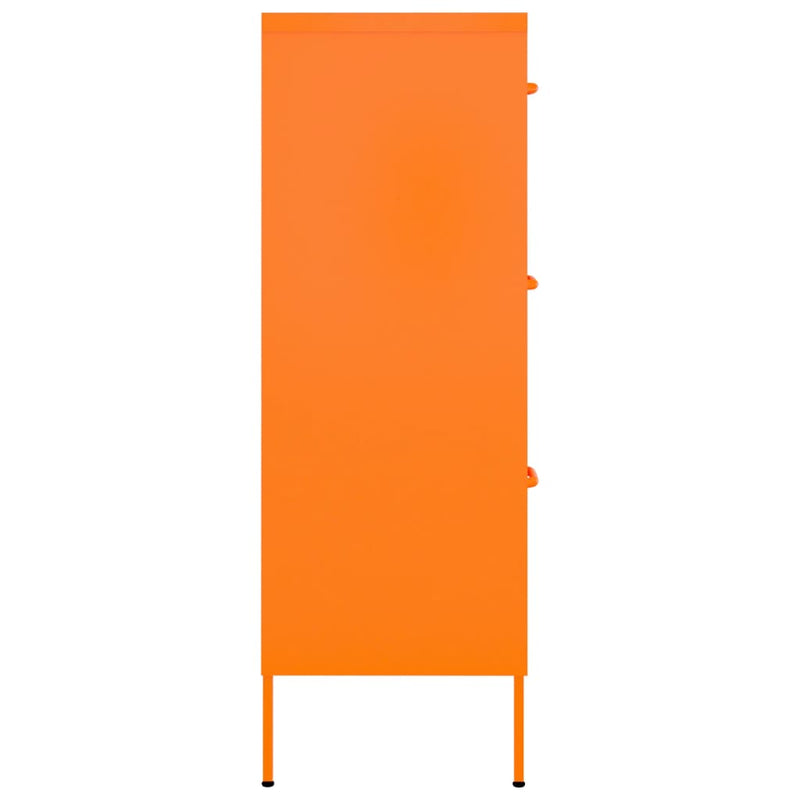 Schubladenschrank Orange 80x35x101,5 cm Stahl