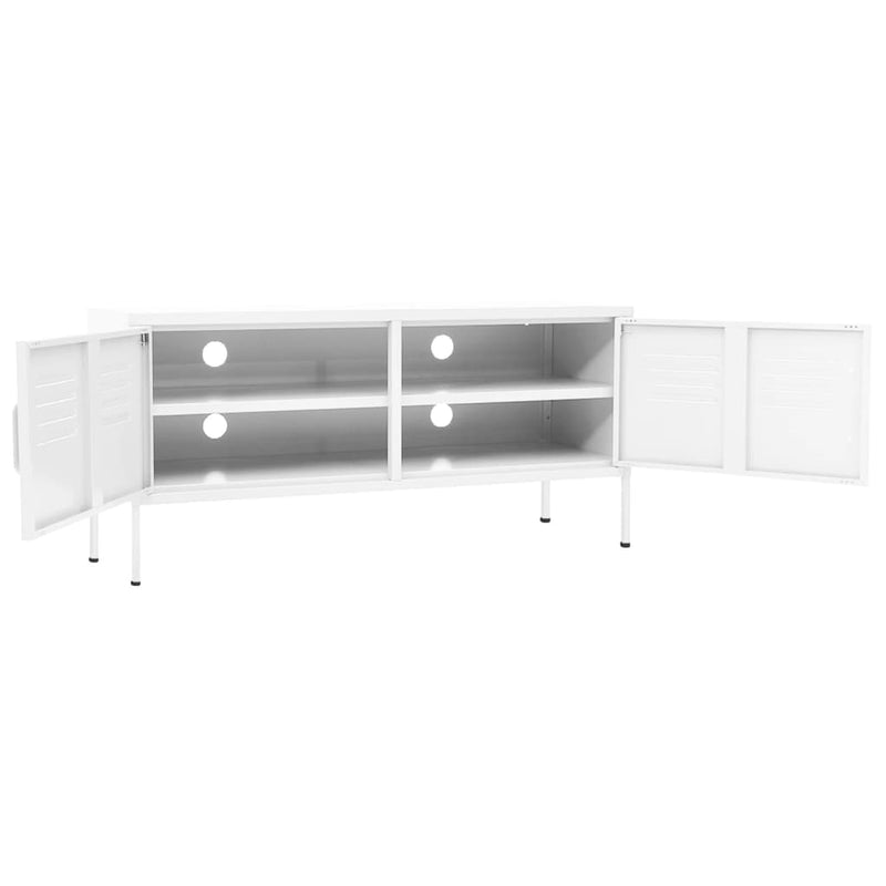 TV-Schrank Weiß 105x35x50 cm Stahl