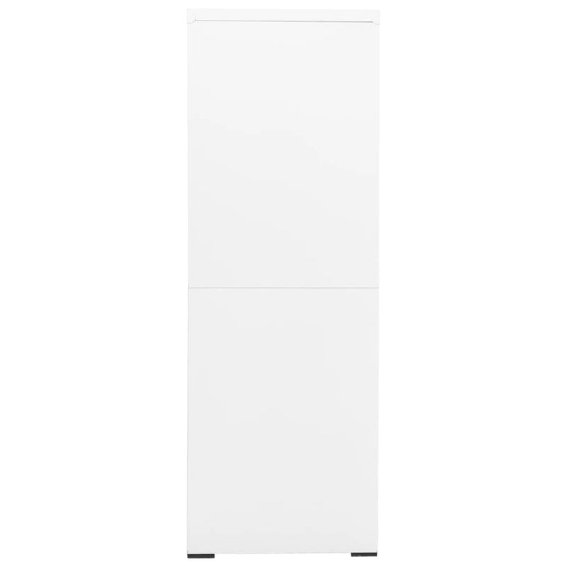 Aktenschrank Weiß 90x46x134 cm Stahl