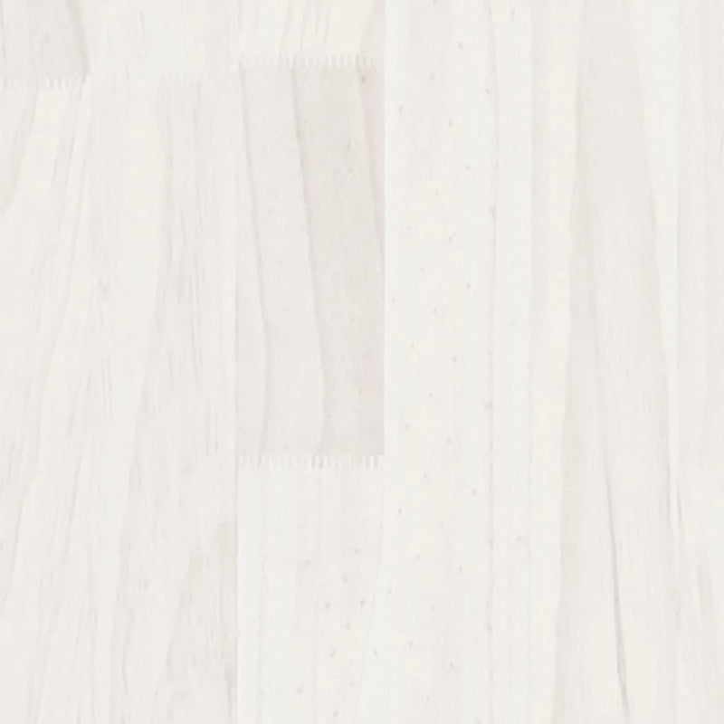 Bücherregal 2 Fächer Weiß 40x30x70 cm Kiefer Massivholz