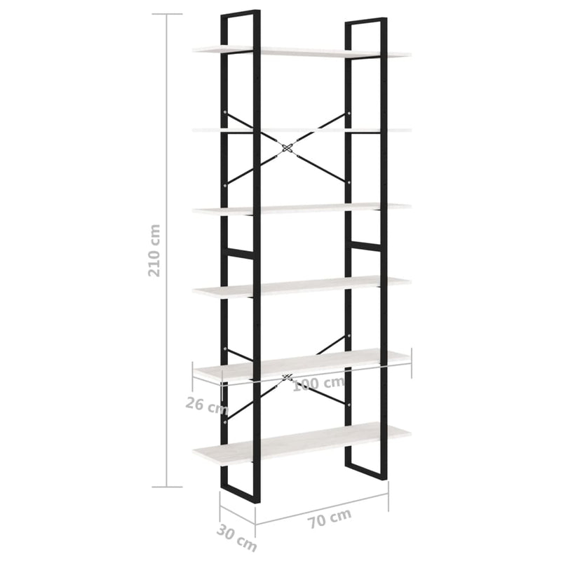 Hochschrank Weiß 100x30x210 cm Massivholz Kiefer