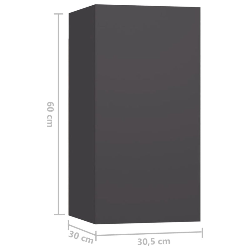 TV-Schränke 7 Stk. Grau 30,5x30x60 cm Holzwerkstoff