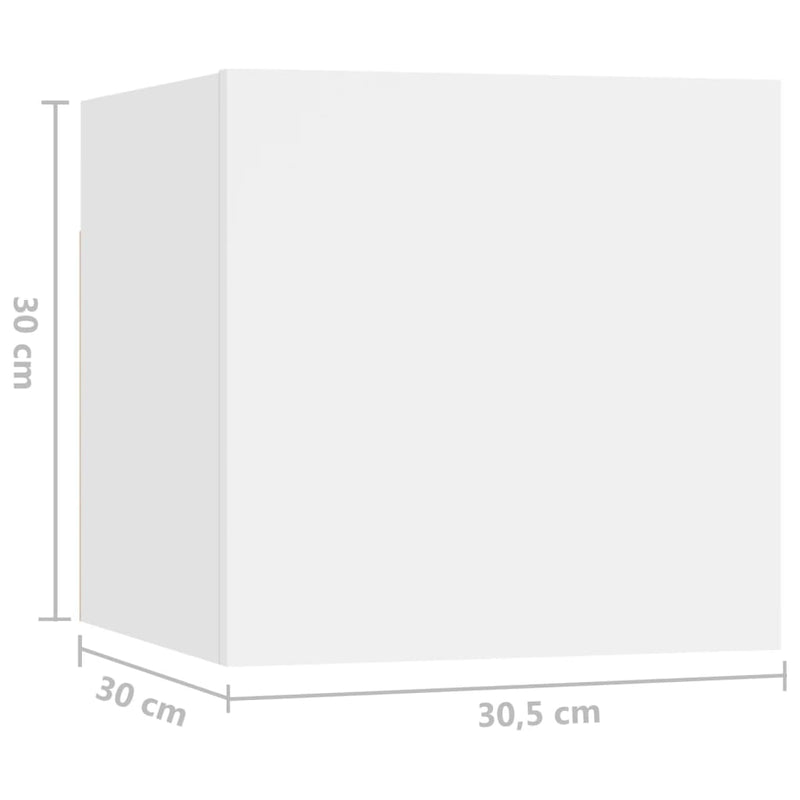 Nachttisch Weiß 30,5x30x30 cm Spanplatte