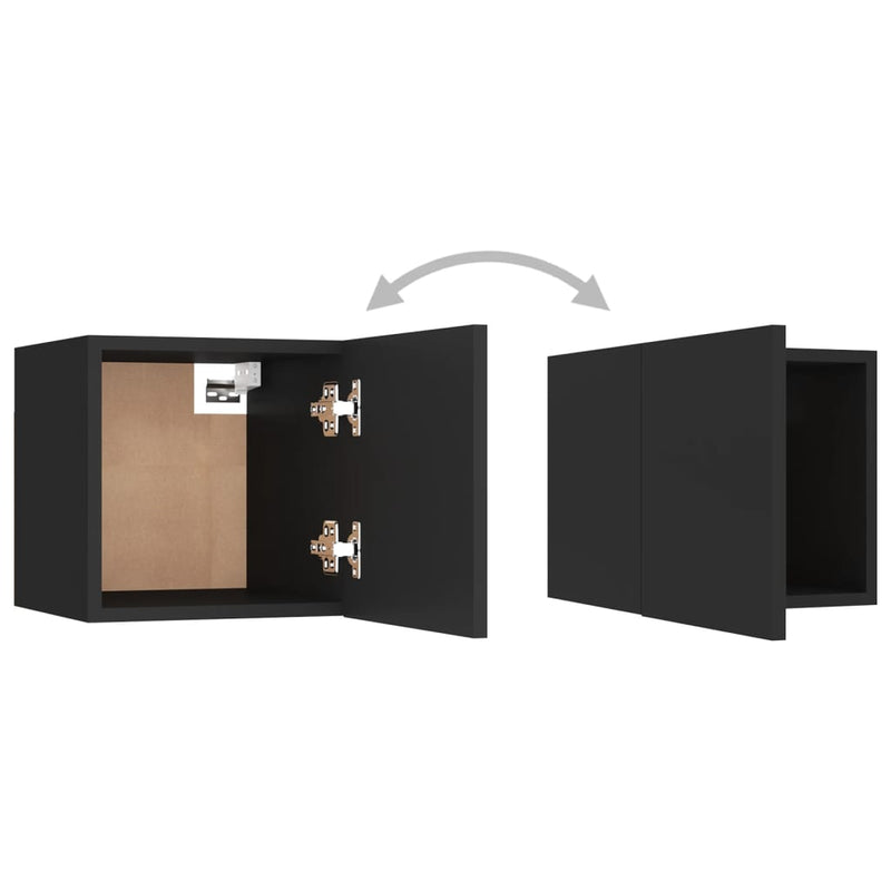 Nachttisch Schwarz 30,5x30x30 cm Spanplatte