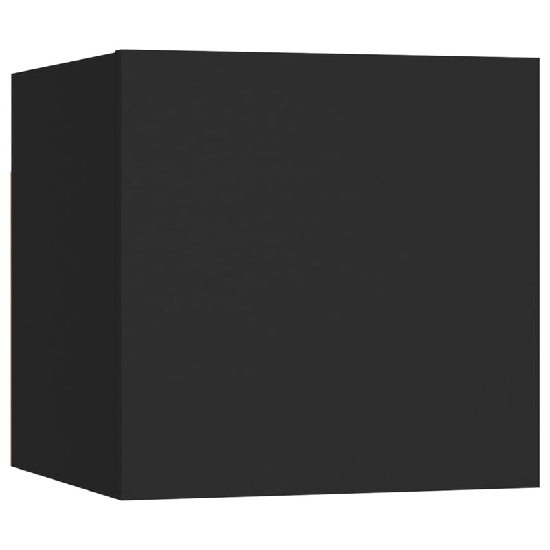 Nachttische 2 Stk. Schwarz 30,5x30x30 cm Spanplatte