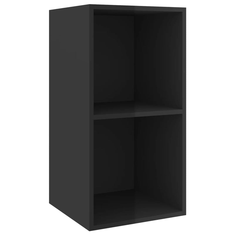 3-tlg. TV-Schrank-Set Hochglanz-Schwarz Holzwerkstoff