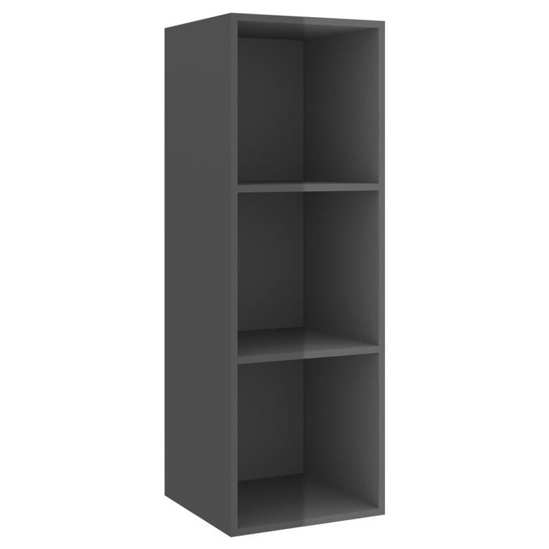 3-tlg. TV-Schrank-Set Hochglanz-Grau Spanplatte