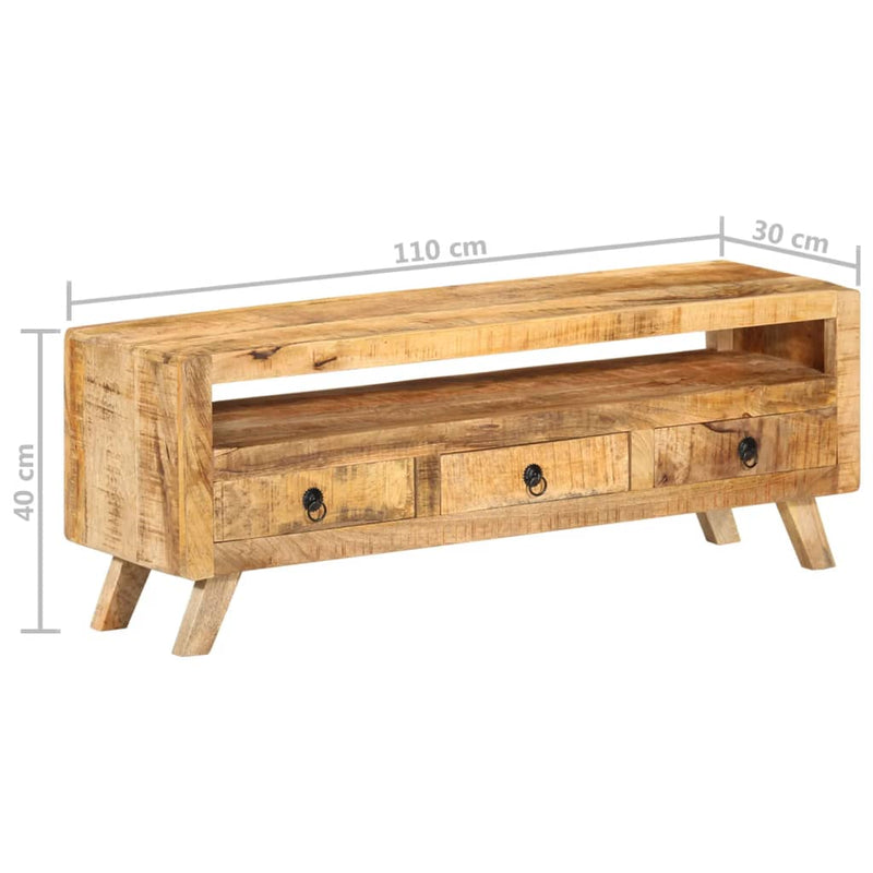 TV-Schrank 110x30x40 cm Massivholz Mango