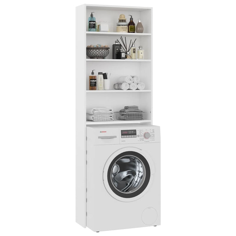 Waschmaschinenschrank Weiß 64x24x190 cm