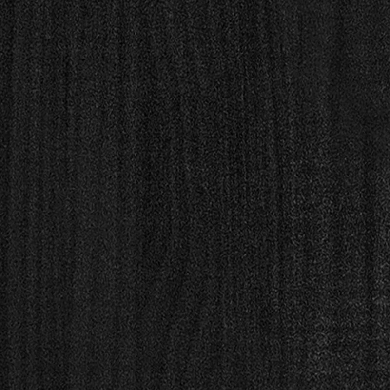 Beistellschrank Schwarz 60x36x84 cm Massivholz Kiefer
