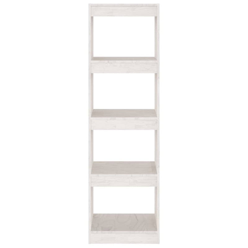 Bücherregal Raumteiler Weiß 40x30x135,5 cm Massivholz Kiefer