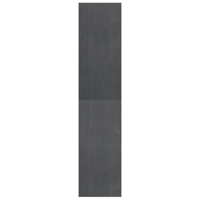 Bücherregal Raumteiler Grau 40x30x135,5 cm Massivholz Kiefer