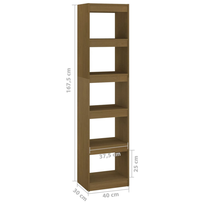 Bücherregal/Raumteiler 40x30x167,5 cm Massivholz Kiefer