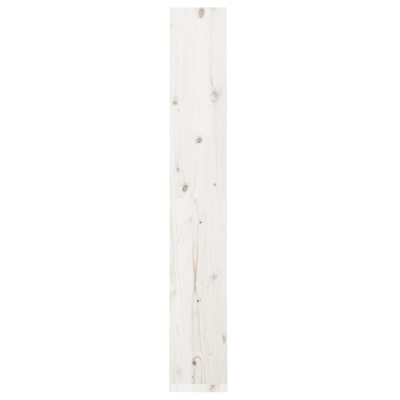 Bücherregal/Raumteiler Weiß 60x30x199,5 cm Massivholz Kiefer