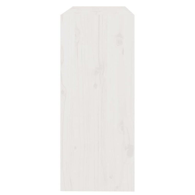 Bücherregal Raumteiler Weiß 80x30x71,5 cm Massivholz Kiefer