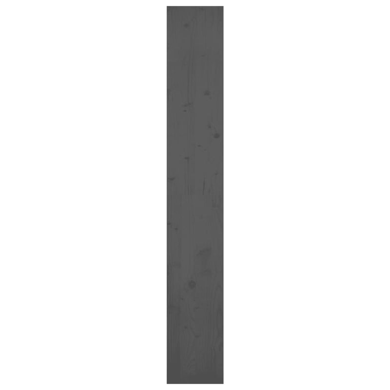 Bücherregal/Raumteiler Grau 80x30x199,5 cm Massivholz Kiefer