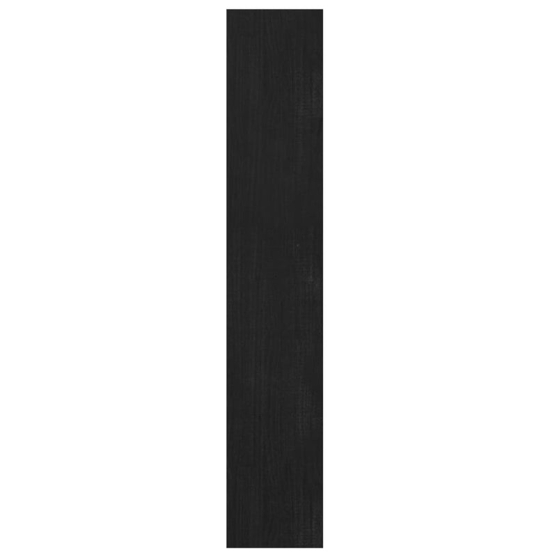 Bücherregal/Raumteiler Schwarz 100x30x167,5cm Massivholz Kiefer
