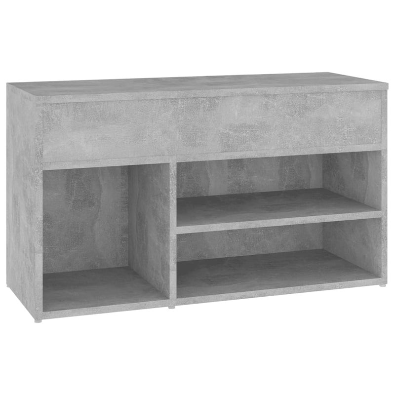 Schuhbank 80x30x45 cm Spanplatte Betongrau
