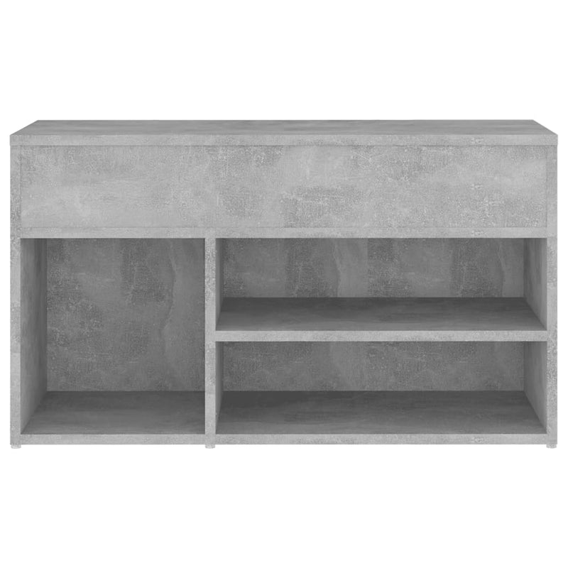Schuhbank 80x30x45 cm Spanplatte Betongrau