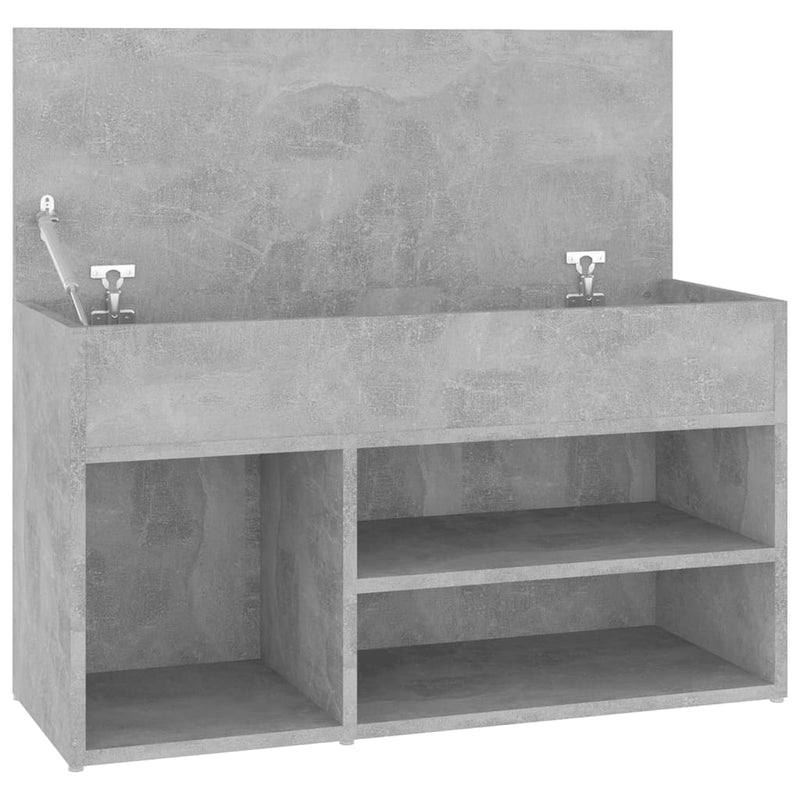 Schuhbank 80x30x45 cm Spanplatte Betongrau