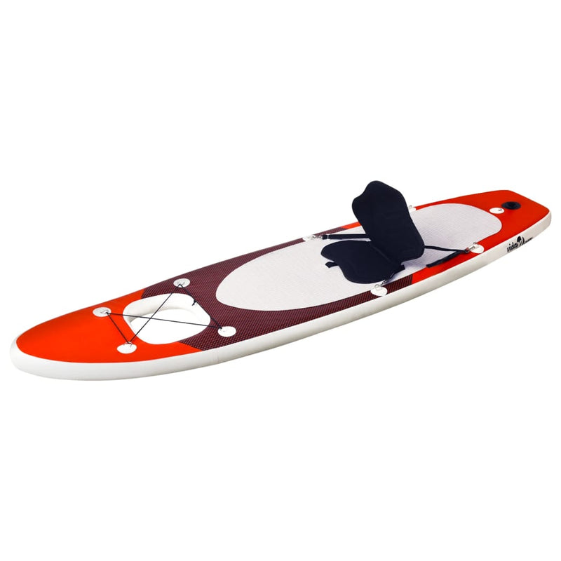 SUP-Board-Set Aufblasbar Rot 300x76x10 cm