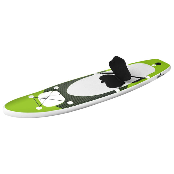 SUP-Board-Set Aufblasbar Grün 330x76x10 cm
