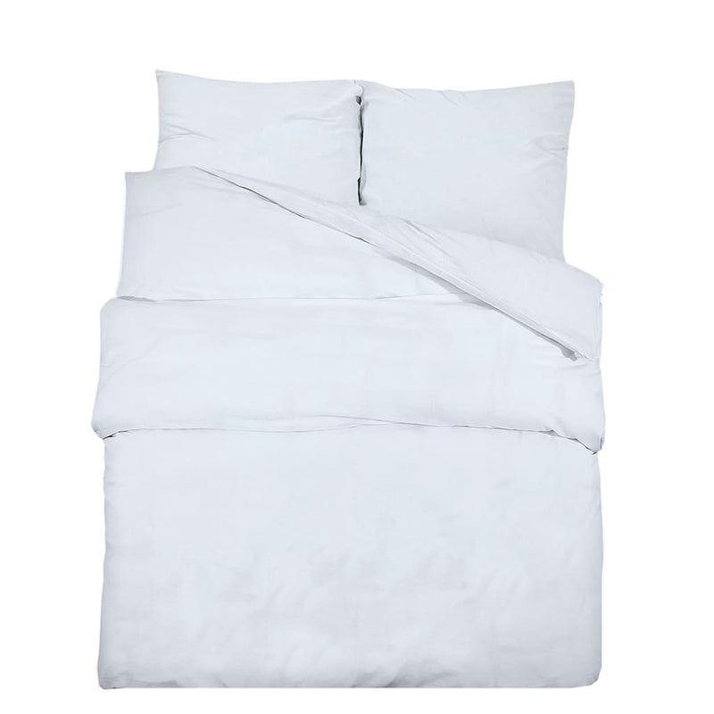 Bettwäsche-Set Weiß 135x200 cm Baumwolle