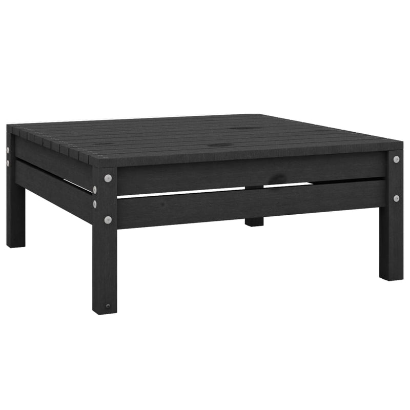 Garten Fußhocker Schwarz Kiefer Massivholz