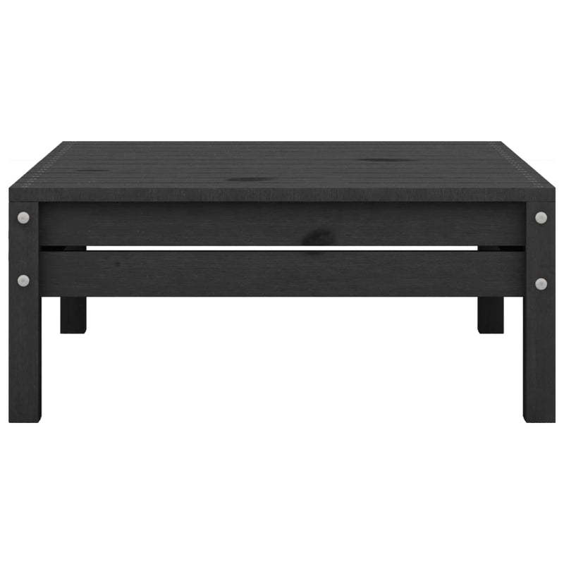 Garten Fußhocker Schwarz Kiefer Massivholz