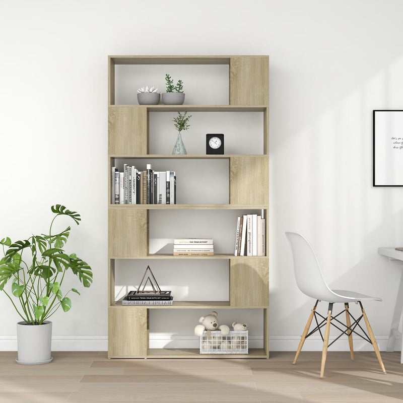 Bücherregal Raumteiler Sonoma-Eiche 100x24x188 cm