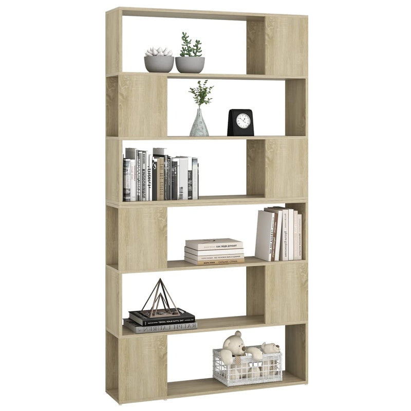 Bücherregal Raumteiler Sonoma-Eiche 100x24x188 cm