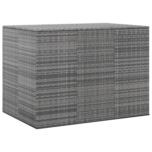 Garten-Kissenbox PE Rattan 145x100x103 cm Grau