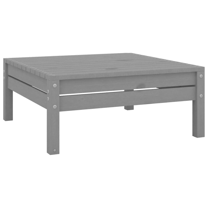 3-tlg. Garten-Lounge-Set Grau Massivholz Kiefer