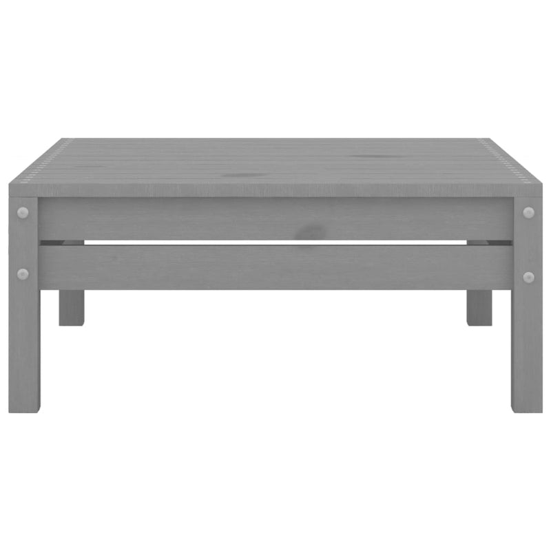 3-tlg. Garten-Lounge-Set Grau Massivholz Kiefer