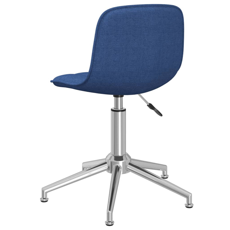3086795 vidaXL Swivel Dining Chairs 6 pcs Blue Fabric (334055x3)