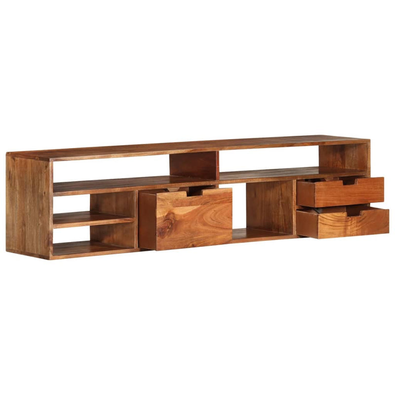 TV-Schrank 140x30x35 cm Massivholz Akazie