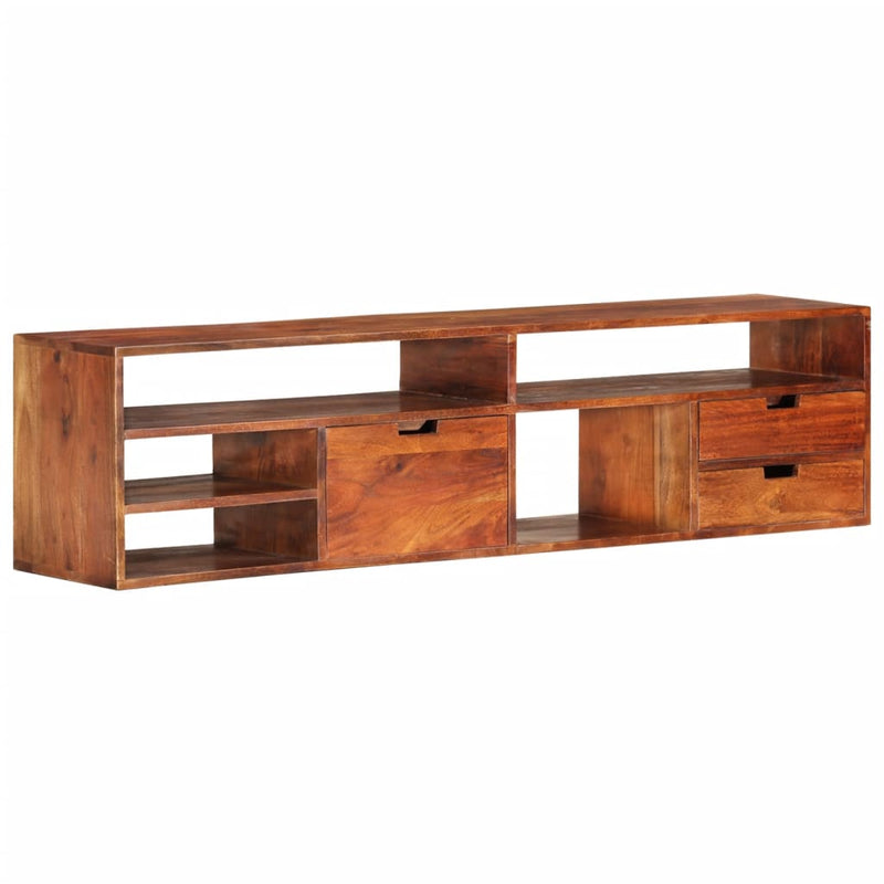 TV-Schrank 140x30x35 cm Massivholz Akazie