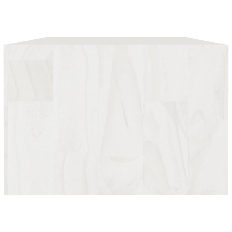 Couchtisch Weiß 110x50x34 cm Massivholz Kiefer