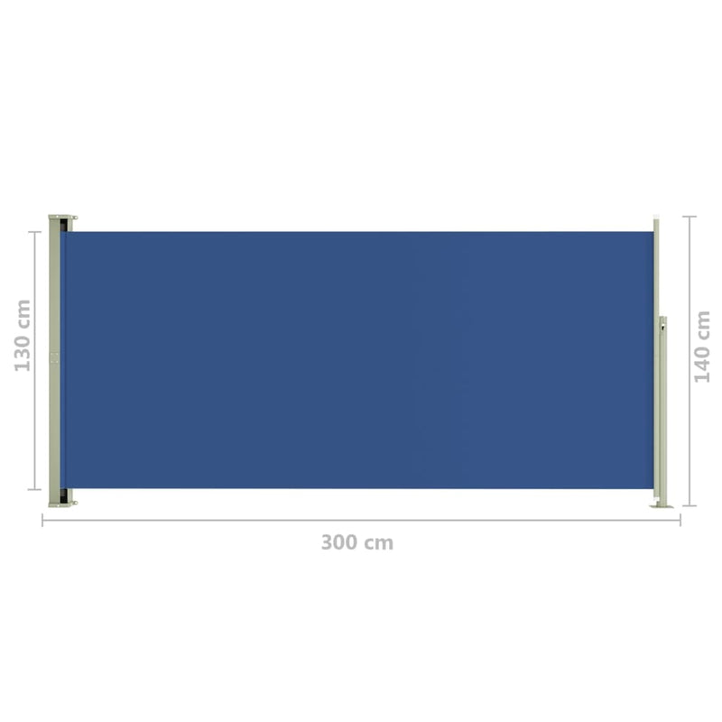 Seitenmarkise Ausziehbar 140x300 cm Blau