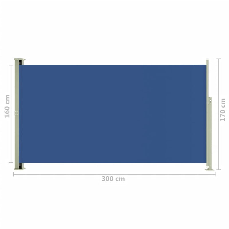 Seitenmarkise Ausziehbar 170x300 cm Blau