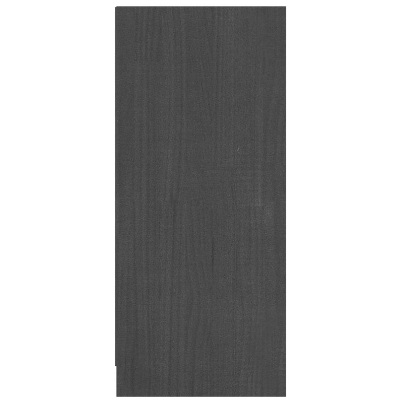 Sideboard Grau 70x33x76 cm Massivholz Kiefer