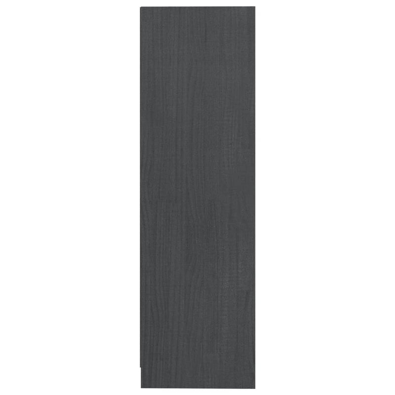 Bücherregal/Raumteiler Grau 104x33,5x110 cm Massivholz Kiefer