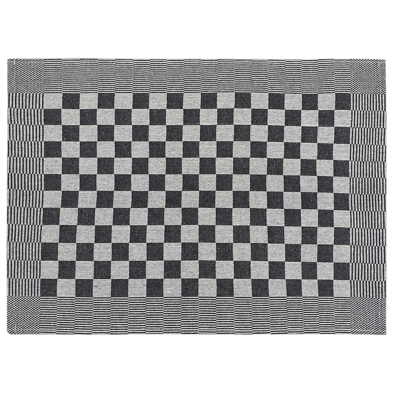 10-tlg. Handtuch-Set Schwarz und Weiß Baumwolle